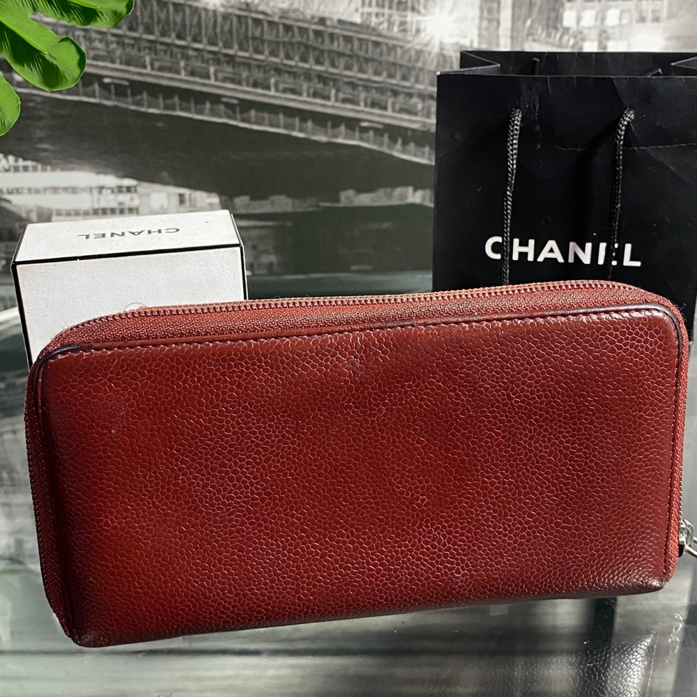 Authentic CHANEL Caviar Timeless CC Zippy Clutch Wallet - Picture 11 of 17